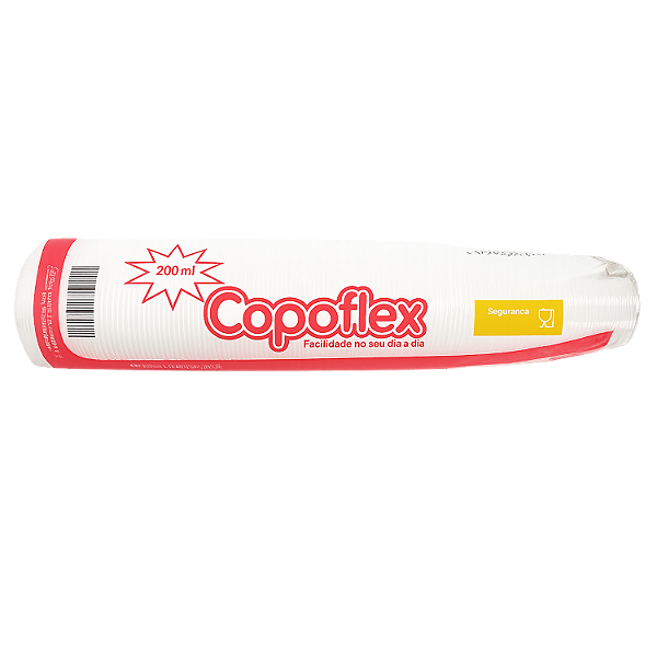 Copo Descartavel Copoflex Branco 200Ml Ps - Embalagem 25X100 UN - Preço Unitário R$3,34