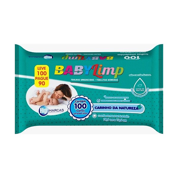 Lenco Umedecido Refil Toalha Baby Limp Carinho Da Natureza Com 100 Lencos - Embalagem 1X100 UN