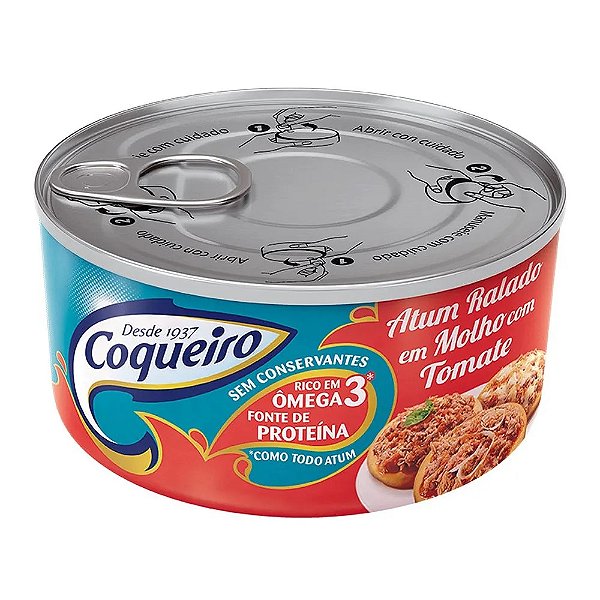 Atum Ralado Coqueiro Com Molho De Tomate 160Gr - Embalagem 1X160 GR