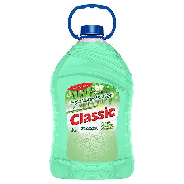 Desinfetante Institucional Classic Capim Limao E Eucalipto 5 Litros - Embalagem 1X5 LT