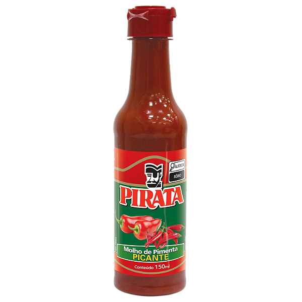Molho De Pimenta Picante Pirata 150Ml - Embalagem 6X150 ML - Preço Unitário R$5,40