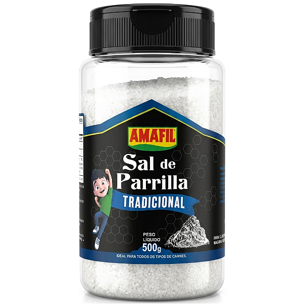 Sal De Parrilla Tradicional Amafil Pote 500Gr - Embalagem 1X500 GR
