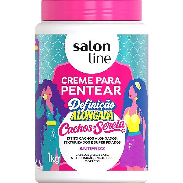 Creme De Cabelo Para Pentear Salon Line Definicao Alongada Cachos De Sereia 1Kg - Embalagem 1X1 KG