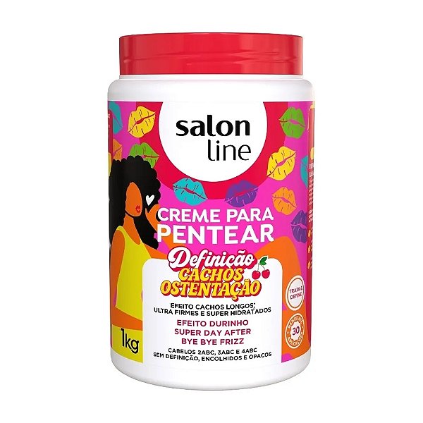 Creme De Cabelo Para Pentear Salon Line Definicao Alongada Cachos Ostentacao 1Kg - Embalagem 1X1 KG