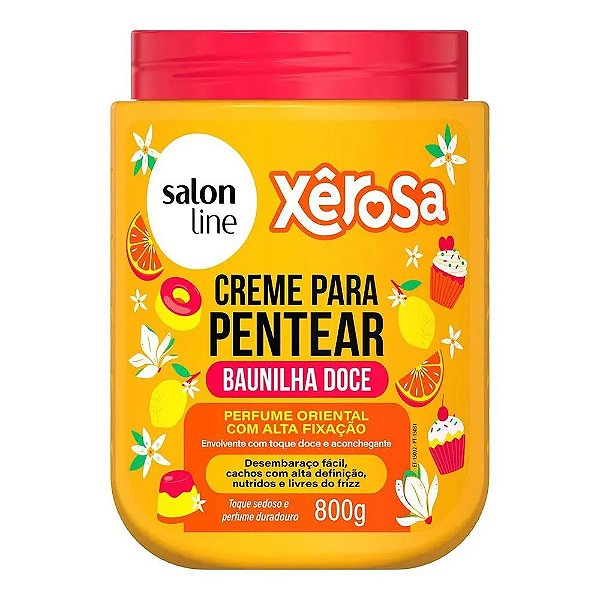 Creme De Cabelo Para Pentear Salon Line Xerosa Baunilha Doce 800Gr - Embalagem 1X800 GR