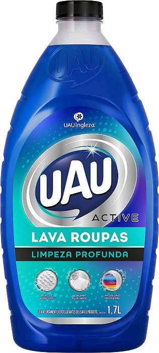 Lava Roupas Liquido Uau Active 1.7Litros - Embalagem 9X1,7 LT - Preço Unitário R$17,65