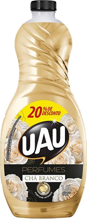 Limpador Uau Perfumes Cha Branco Promocional 1.8Litros - Embalagem 9X1,8 LT - Preço Unitário R$11,32