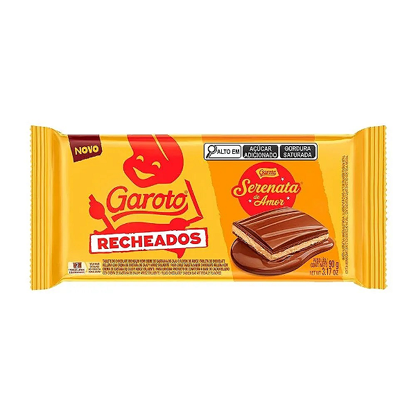 Chocolate Tablete Garoto Serenata De Amor 90Gr - Embalagem 14X90 GR - Preço Unitário R$6,26