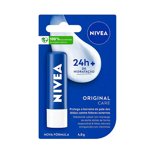 Creme Hidratante Labial Nivea Original Care 4,8Gr - Embalagem 1X4,8 GR