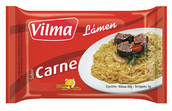 Macarrao Instantaneo Vilma Carne 85Gr - Embalagem 50X85 GR - Preço Unitário R$1,46