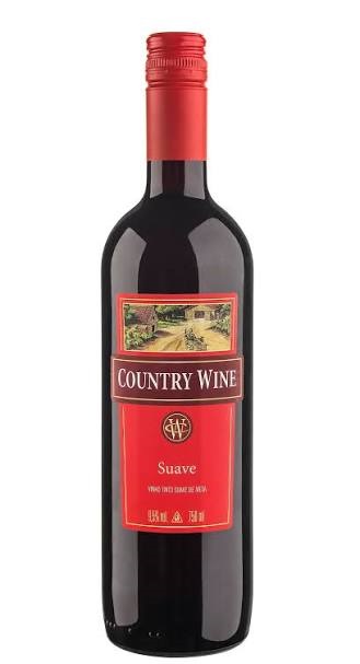 Vinho Country Wine Tinto Suave 750Ml - Embalagem 6X750 ML - Preço Unitário R$14,06