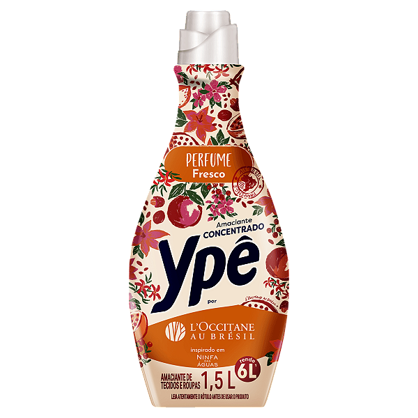 Amaciante Roupa Concentrado Ype Loccitane Ninfa 1,5 Litros - Embalagem 9X1,5 LT - Preço Unitário R$21,01