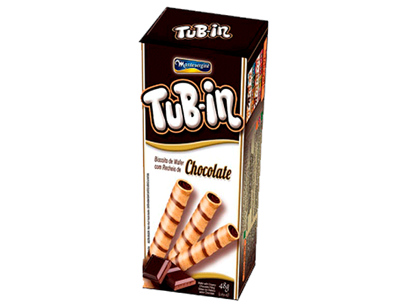 Biscoito Wafer Tub-In Chocolate 48Gr - Embalagem 24X48 GR - Preço Unitário R$2,23