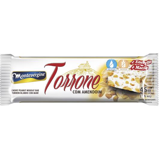 Torrone Montevérgine  Amendoim 45Gr - Embalagem 12X45 GR - Preço Unitário R$2,50