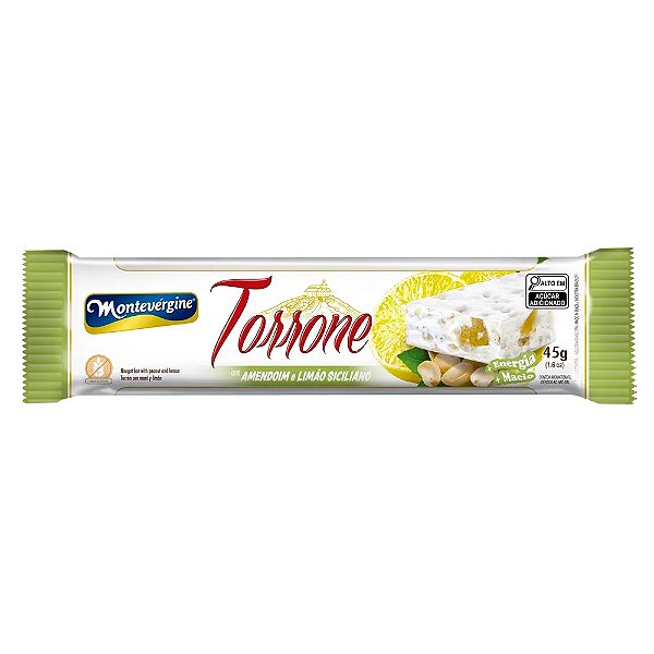 Torrone Montevérgine  Amendoim E Limao 45Gr - Embalagem 12X45 GR - Preço Unitário R$2,50
