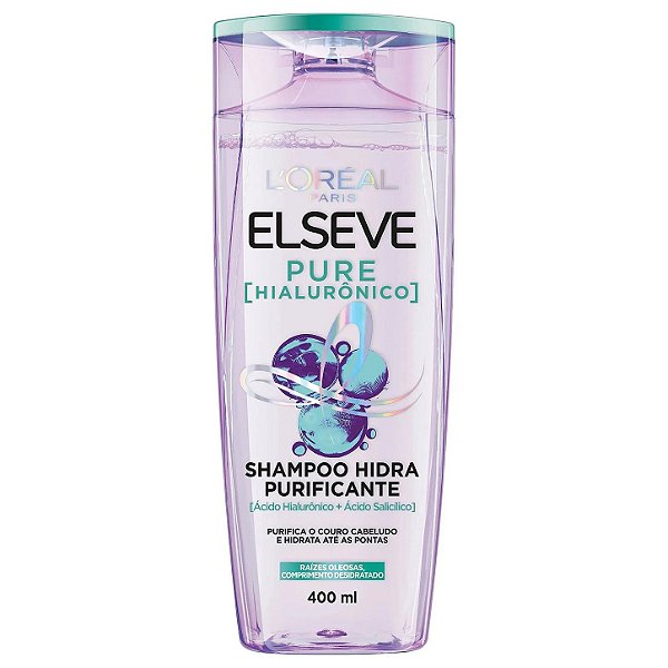 Shampoo Elseve Pure Hialuronico 400Ml - Embalagem 1X400 ML