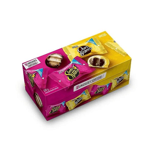 Bombom Lacta Sortido Ouro Bracno E Sonho De Valsa Caixa 220Gr - Embalagem 1X220 GR
