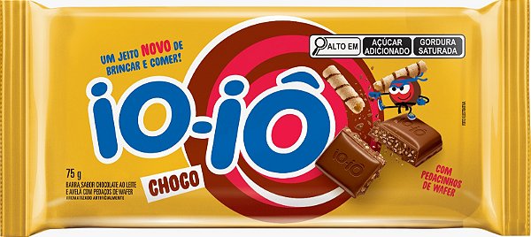 Chocolate Tablete Io-Io Ao Leite E Avela 75Gr - Embalagem 20X75 GR - Preço Unitário R$5,45