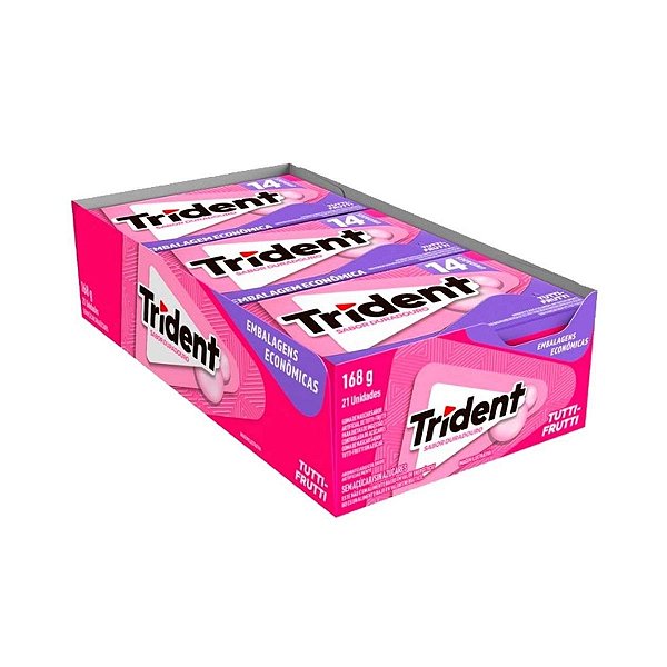 Goma De Mascar Trident Tutti Frutti 25,2Gr - Embalagem 12X1 UN - Preço Unitário R$6,64