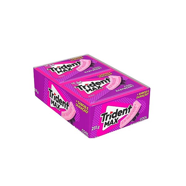 Goma De Mascar Trident Max Cool Raspberry 16,5G - Embalagem 14X1 UN - Preço Unitário R$3,68