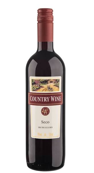 Vinho Country Wine Tinto Seco 750 Ml - Embalagem 6X750 ML - Preço Unitário R$12,18