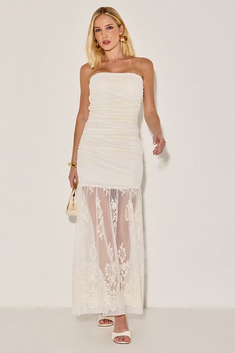 Vestido Tule Bordado