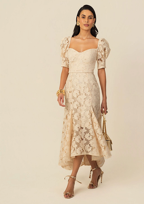 Vestido Longo Sereia em Renda Aruba