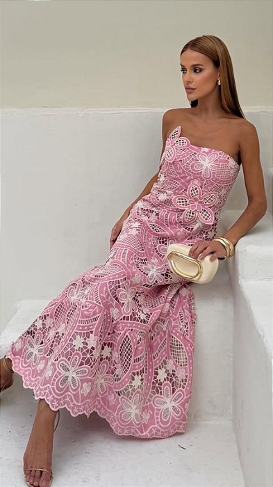 Vestido Guipir Bicolor