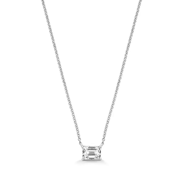 Colar Baguete Moissanita 2.0CT Prata 925