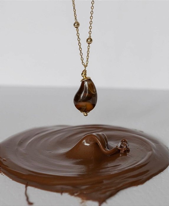 Colar Gota Olho de Tigre