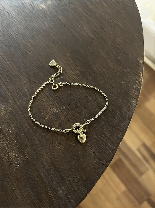 Pulseira Coração Fecho Boia