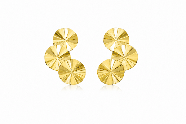 Brinco Earcuff Discos Pressão