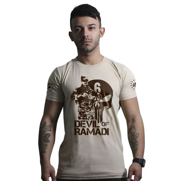 Camiseta Devil Of Ramadi Bege Team Six