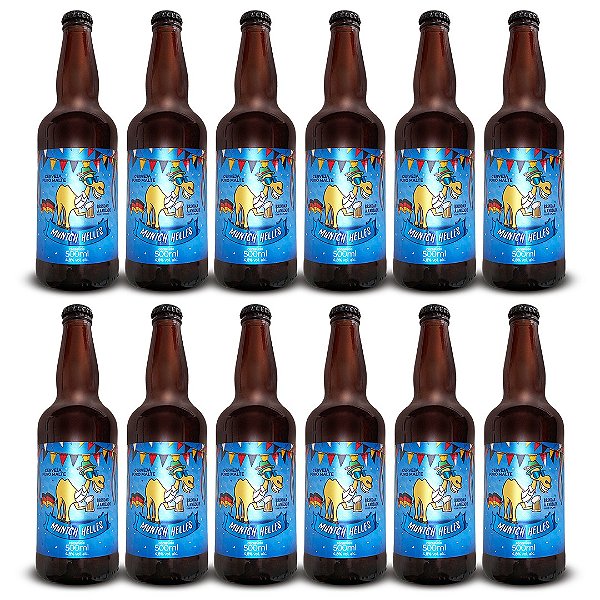 Fardo Cervejas Munich Helles / 12 Garrafas 500 ml