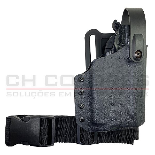 COLDRE KYDEX OWB 2R - EXTERNO - TAURUS G2C | LANTERNA (OLIGHT COMPACTA)