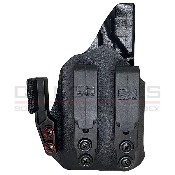 COLDRE KYDEX IWB DOUBLE OVERHOOK - INTERNO - CANIK TP9 V2 | LANTERNA (OLIGHT MODELOS BALDR)