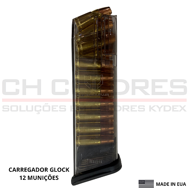 CARREGADOR GLOCK G43 - ETS - 12 MUNIÇÕES - 9MM