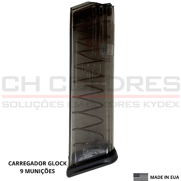 CARREGADOR GLOCK G43 - ETS - 09 MUNIÇÕES - 9MM