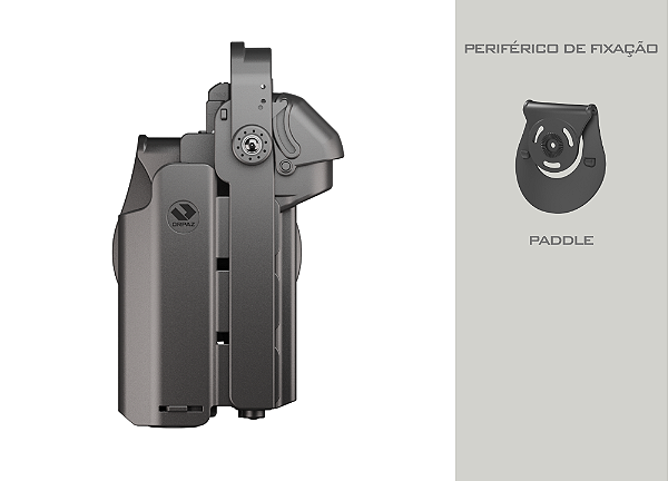 NOVO COLDRE OWB - ORPAZ T40X PRO - GLOCK  G22 G5 | LANTERNA ROBUSTA
