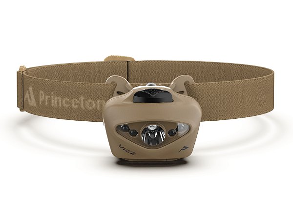 LANTERNA DE CABEÇA - VIZZ TACTICAL MPLS - COR TAN - 550 LÚMENS - PRINCETON TEC