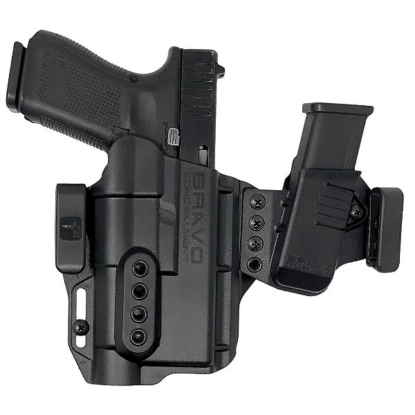 COLDRE INTERNO SIDECAR - LINKED IWB 3.0 - GLOCK G19 / G23 / G25 / G45 / G17 / G22 + LANTERNA TLR-1HL - BRAVO CONCEALMENT
