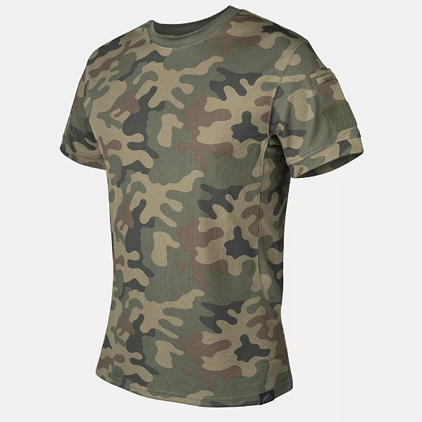 CAMISA TÁTICA - TACTICAL TSHIRT TOPCOOL - PL WOODLAND - HELIKON TEX
