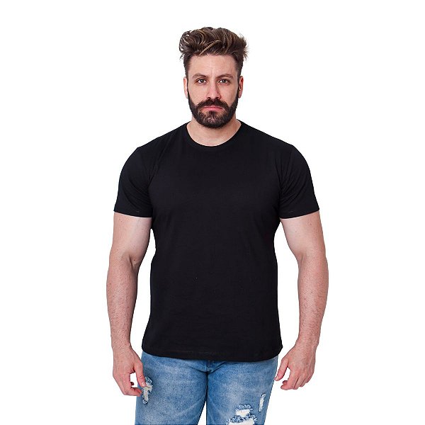 Camiseta Masculina Lisa Preto