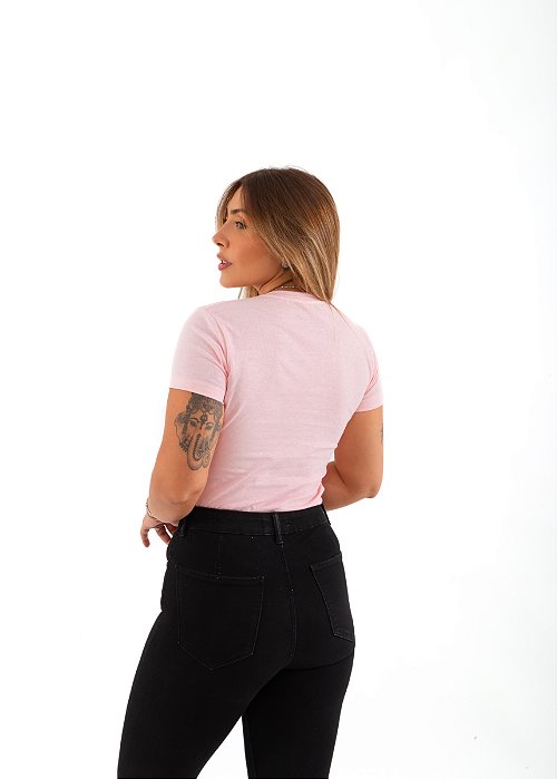 T Shirt Gola Redonda Lisa Rosa BB