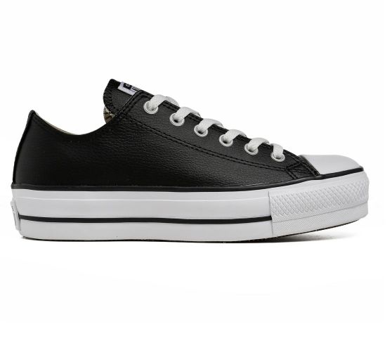 ALL STAR PRETO COURO - PLATAFORMA - BELLINI
