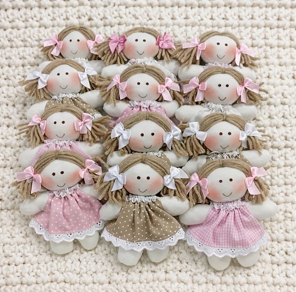 12 Mini Bonecas Chaveiro