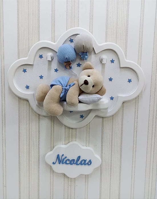 Enfeite de Porta Maternidade Nuvem sem leds