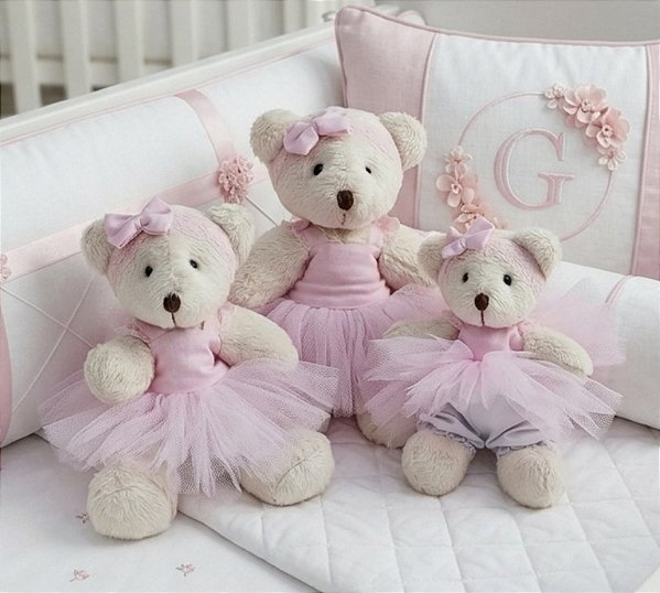 Trio de Ursas de Pelucia