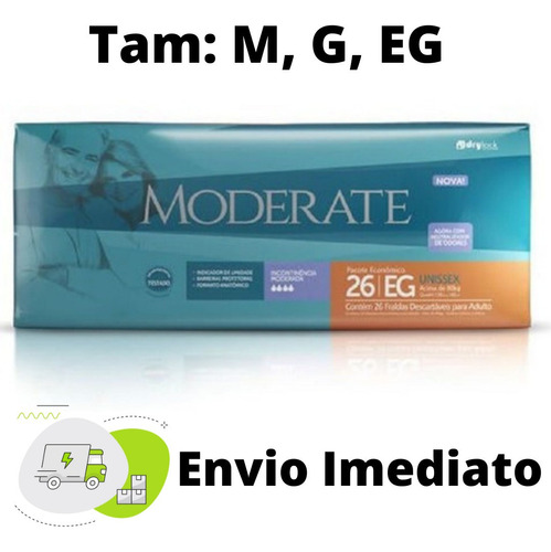Fraldas Geriátrica Adulto Moderate Eg com 26 - Atacado