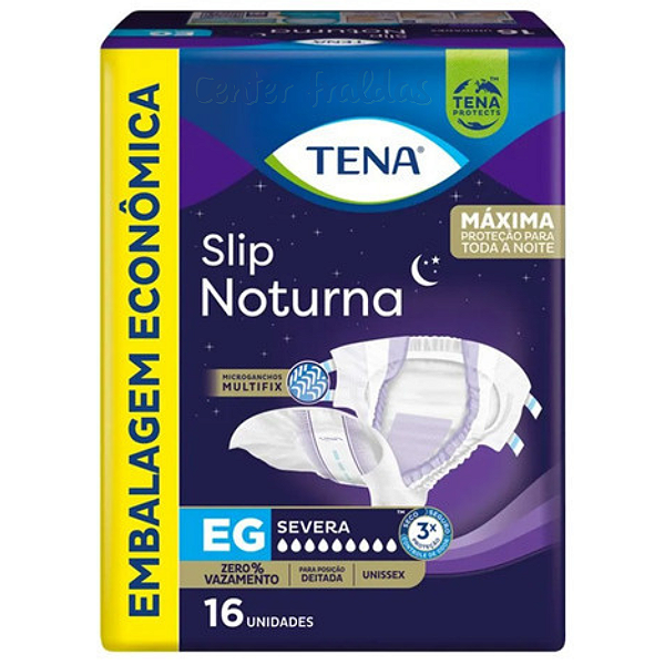 Fraldas Tena Noturna Slip adultos descartáveis EG com16